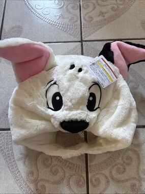 Plush Disney Tokyo Character Hood Hat - White with Pink Ears
